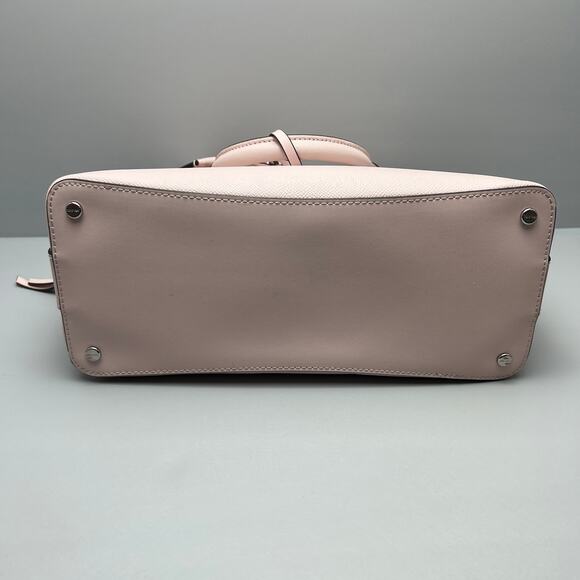 Calvin Klein Leather Light Pink Multi-Pocket Double Strap Hand Bag Purse - Picture 5 of 11